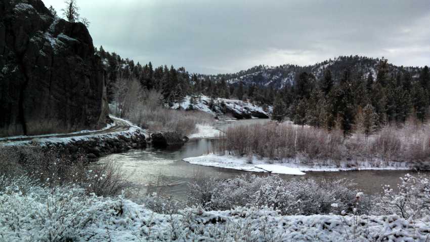 Dearborn River Road at Split Rock
