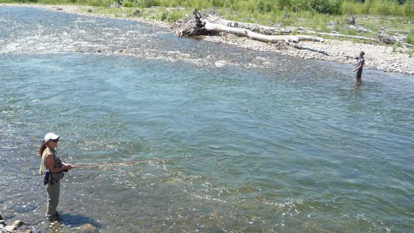 Mother & Son on the Gallatin River